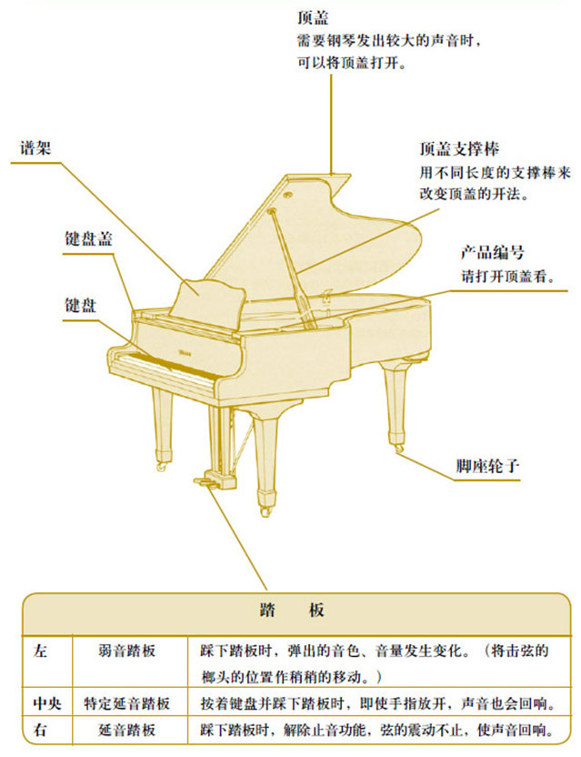 三角钢琴结构图